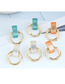 Fashion Orange Round Alloy Multilayer Earrings