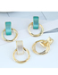 Fashion Green Round Alloy Multilayer Earrings
