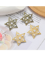 Fashion Gold Color Five-pointed Star Pearl Alloy Earrings
