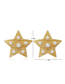 Fashion Gold Color Five-pointed Star Pearl Alloy Earrings