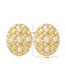 Fashion Old Gold Oval Pearl Braided Alloy Earrings