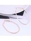 Fashion Rose Gold Color Geometric Oval Alloy Smooth Earrings
