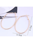 Fashion Rose Gold Color Geometric Oval Alloy Smooth Earrings