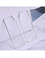 Fashion Silver Color Three-dimensional Rectangular Alloy Smooth Earrings