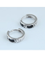 Fashion Silver Color Footprint Drop Oil Alloy Round Earrings