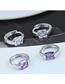 Fashion White Diamond Square Micro-inlaid Zircon Alloy Earrings