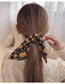 Fashion Orange Floral Print Bow Ribbon Hair Rope