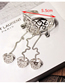 Fashion Silver Color Hollow Heart Alloy One-piece Ring Open Bracelet