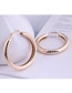 Fashion Gold Color Snakeskin Pattern Round Alloy Bold Earrings