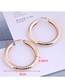 Fashion Gold Color Snakeskin Pattern Round Alloy Bold Earrings