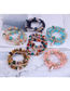Fashion Brown Crystal Beads Beaded Tassel Geometric Multilayer Bracelet