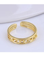 Fashion Gold Color Chain Alloy Hollow Open Ring