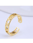 Fashion Silver Color Letter Hollow Alloy Open Ring