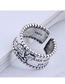 Fashion Silver Color Angel Letter Wide Open Ring