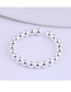 Fashion Silver Round Bead Alloy Open Ring