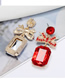 Fashion Red Bowknot Diamond Geometric Alloy Earrings