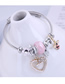 Fashion Pink Love Bee Oil Drop Diamond Pearl Bracelet