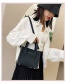 Fashion Black Single Shoulder Messenger Bag With Stamped Letters