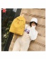 Fashion Creamy-white Canvas Front Pocket Stitching Backpack