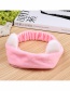 Fashion Pink Cat Ears Contrast Color Wide Side Elastic Headband