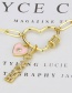 Fashion Copper Inlaid Zircon Copper Inlaid Zircon Love Letter Knob Heart-shaped Necklace