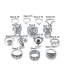 Fashion Alloy Butterfly Flower Alloy Geometric Ring Set