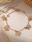 Fashion Alloy Hollow Butterfly Pendant Handmade Anklet