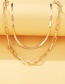 Fashion Alloy Snake Bone Thick Chain Alloy Multilayer Necklace
