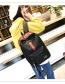 Fashion Rose Red Canvas Letter Print Backpack