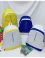 Fashion White With Blue Contrast Stitching Letter Print Backpack