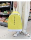 Fashion Yellow Contrast Stitching Letter Print Backpack