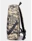 Fashion Khaki Camouflage Printed Letter Logo Nylon Backpack