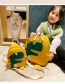 Fashion Green Tuba Nylon Cloth Dinosaur Stitching Childrens Backpack