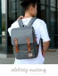 Fashion Red Belt Buckle Stitching Large Capacity Mens Backpack Suit