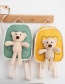 Fashion Green Canvas Bear Doll Childrens Backpack
