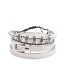 Fashion Platinum Suit Stainless Steel Roman Letter Adjustable Bracelet Set