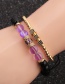 Fashion Gold Colorful Suit Moonlight Bright Stone Micro-inlaid Zircon Cube Cylindrical Water Drop Bracelet Set