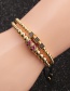 Fashion Gold Colorful Suit Micro-inlaid Zircon Cube Cylindrical Love Bracelet Set
