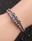 Fashion Rose Gold Colorful Suit Micro-inlaid Zircon Cube Cylindrical Love Bracelet Set