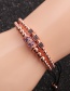Fashion Gold Colorful Suit Micro-inlaid Zircon Cube Cylindrical Love Bracelet Set