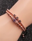 Fashion Rose Gold Colorful Suit Micro-inlaid Zircon Cube Cylindrical Water Drop Bracelet Set