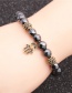 Fashion White Gold Colorful Faceted Gallstone Eye Palm Beaded Bracelet