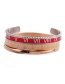 Fashion Red Open Bracelet Set Stainless Steel Roman Letter C Twisted Opening Adjustment Bracelet Set