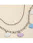 Fashion Silver Color Cloud Resin Contrasting Color Alloy Pendant Waist Chain