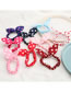 Fashion Red And White Polka Dot Printed Fabric Bow Hair Rope