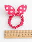 Fashion Red And White Polka Dot Printed Fabric Bow Hair Rope