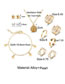 Fashion Golden Pentagram Pearl Geometric Alloy Ring Earrings Necklace Set