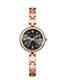 Fashion Silver With Black Face Small Dial Thin Strap Water Diamond British Bracelet Watch