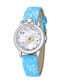 Fashion Red Childrens Watch With Diamond Princess Pattern Silver Shell Digital Face Printing Belt