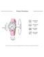 Fashion Rose Red Childrens Watch With Diamond Princess Pattern Silver Shell Digital Face Printing Belt